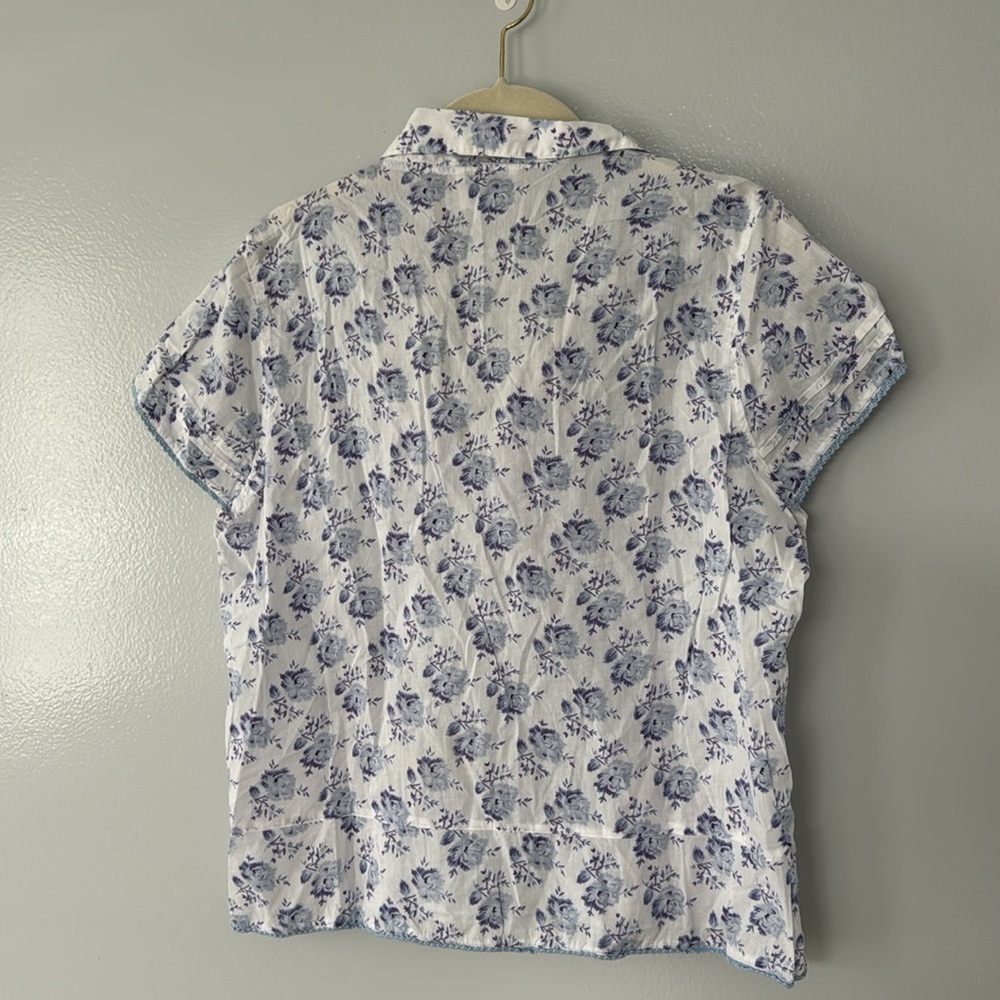 April Cornell Women's Button Down Top Cottage core Prairie Summer Cotton Size L - Picture 7 of 7